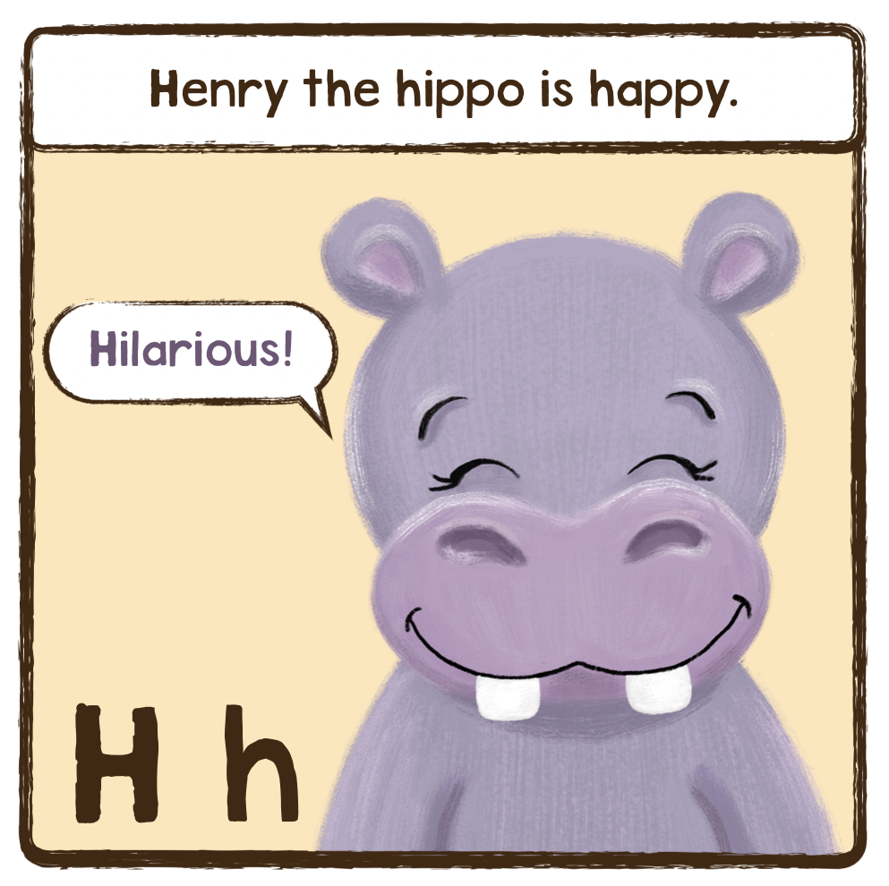 h is for hippo page